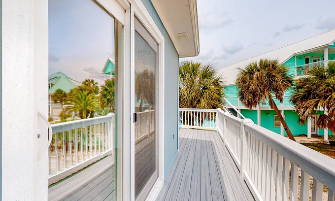 Perdido Key Coves One Casa | Water-view home with balcony & boat dock & tennis court access