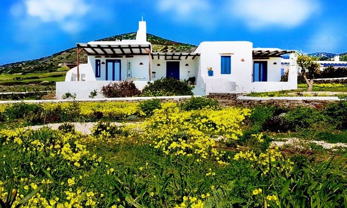Antiparos Casa | Cícladas artísticas Inicio con impresionantes vistas al agua