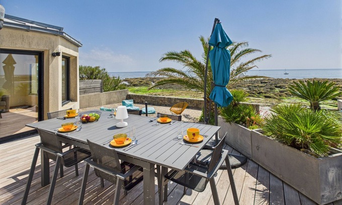 Loctudy Chalet De Esquí | Casa frente al mar para 6 en Larvor