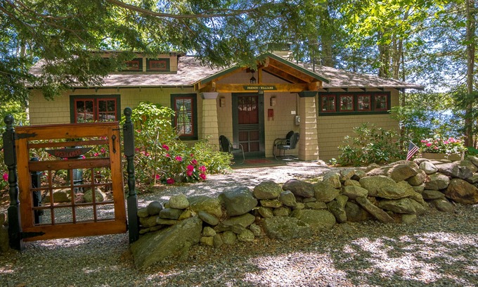 Lincolnville Cabaña | Waterfront home with pond views - dock, canoe, washer/dryer & full kitchen
