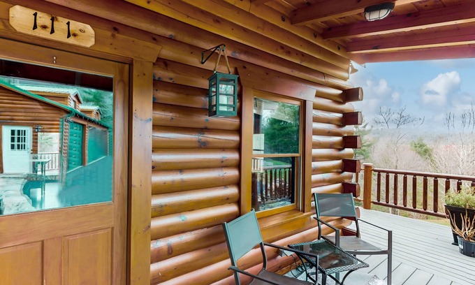 Vein Mountain Casa | Waterfront home with private dock, game room, fireplaces, water & mtn views, W/D