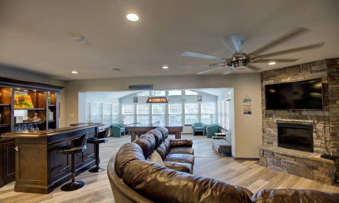 Grove Casa | Waterfront Home with private boat ramp and boat dock.