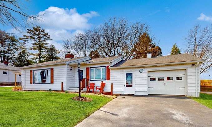 Auburn Casa | Waterfront home with stunning Owasco Lake view, dock, firepit & covered porch