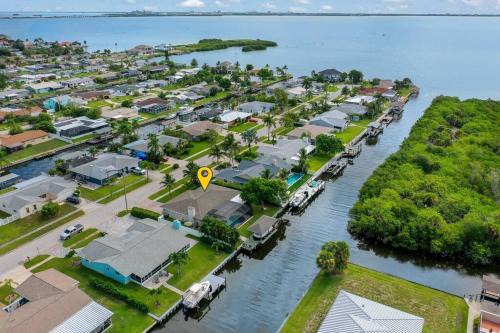 Merritt Island Casa | Waterfront Oasis with Private Heated Pool & Dock