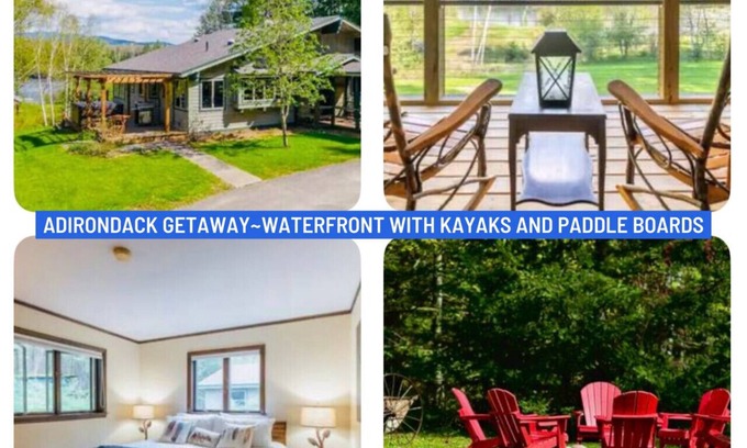 Tupper Lake Casa | Waterfront w/ Kayaks, Paddleboards and a Hot Tub