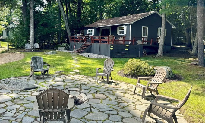 Moultonborough Cabaña | Waterfront Winnipesaukee 3 BR / 2 BA Cottage with Private Dock and Sandy Beach
