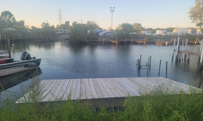 Wyandotte Casa | Waterfront with boat dock 3-bedroom house on Detroit River canal. Good for 8