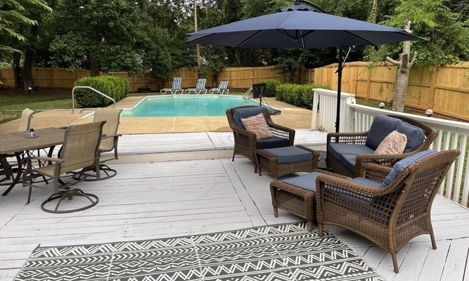 Matthews Casa | Welcome home! Cozy, chic, comfort inspired. Holiday Ready #GatherPoolhouse!