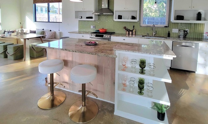 MLK Casa | Welcome to East Austins Cactus House! Private Stock Tank Pool + Hot Tub