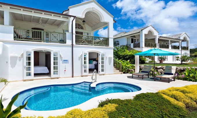Merlin Bay Villa | Royal Westmoreland - Cherry Red: excelentes vistas al golf