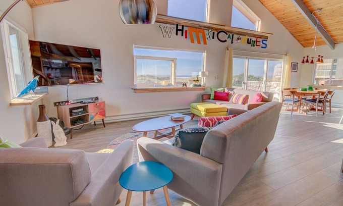 Bayshore Casa | Fun Ocean Front Home en una playa de arena en Waldport, Oregon! ¡NOCHE LIBRE!