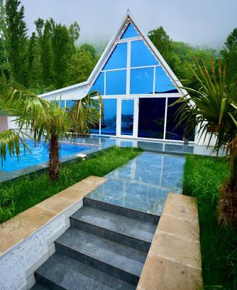Gabala Casa | White Aframe with heated pool