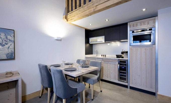 Les Houches Apartamento | Wifi, gimnasio, piscina, balcón, estacionamiento, televisión, 40m², Les Houches