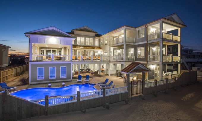 Sandbridge Casa | Wonderful beachfront home w/private indoor & outdoor pools, WiFi, AC, deck