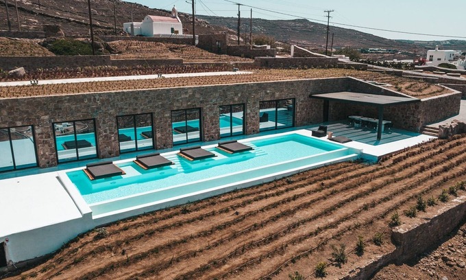 Ftelia Villa | Wonderful Mykonos Villa | Villa Rohfa | 5 Bedrooms | Unique Aegean Sea Views | Private Infinity Pool | Ftelia beach