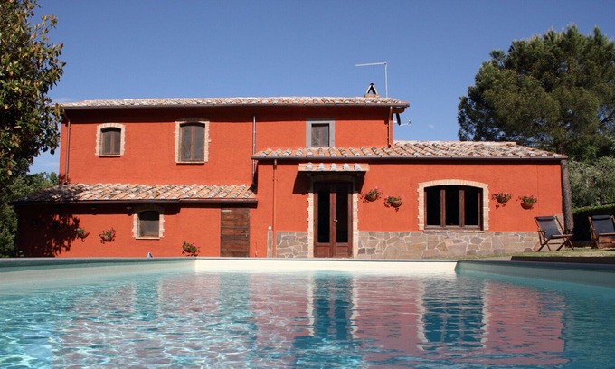 Bagnoregio Villa | Casa de vacaciones privada con WIFI, piscina privada, A/C, TV, vista panorámica, aparcamiento