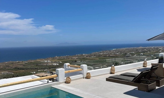 Vourvoulos Villa | Wonderful Santorini Villa | 2 Bedroom | Dream Villa Tria | Stunning Sea Views & Private Pool | Vourvoulos