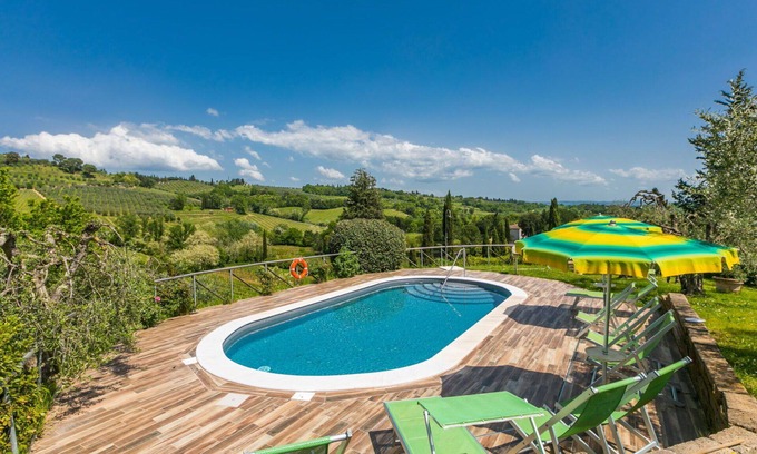 San Gimignano Villa | Casa de vacaciones con piscina privada, A/C, WIFI, TV, patio, vista panorámica, aparcamiento