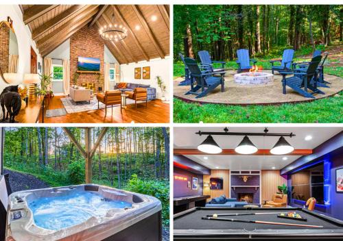 Alexander Casa | Wooded Oasis, HotTub, Sauna, GameRoom, 15min 2 AVL