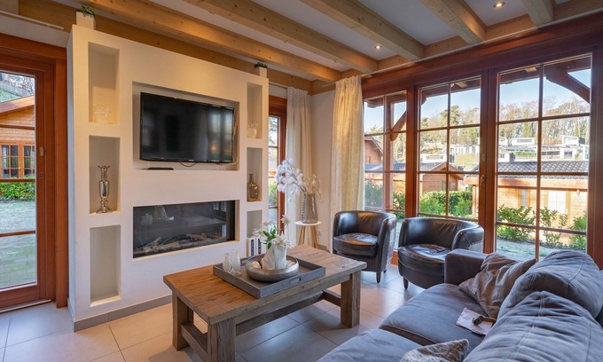 Langeberg Casa | Casa de vacaciones de madera con microondas