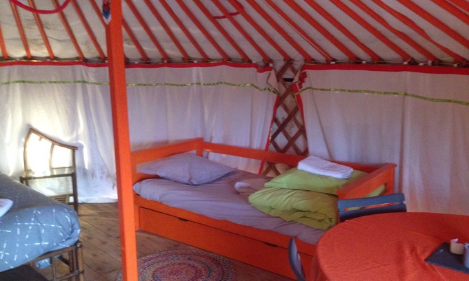 Saint-Leger-sur-Dheune Casa | Yurt-Habitación con lavabo-Yourte Mongole