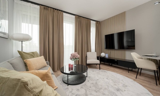 Krzyki Apartamento | Zwycięska 3 | One Bedroom Apartments in Wrocław | Air Conditioning | Parking | 4 People