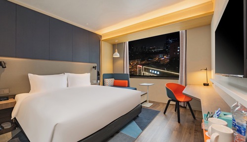 Habitación estándar, 1 cama de matrimonio grande, no fumadores, vistas a la ciudad