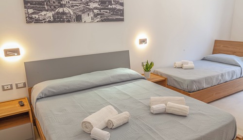 Habitación triple básica, varias camas