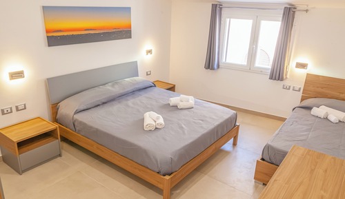 Habitación triple básica, varias camas