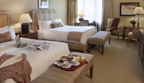 Deluxe Two Queen Beds with Partial River Views