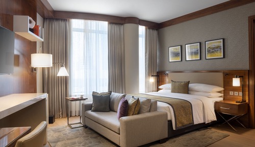 Estudio Deluxe, 1 cama de matrimonio grande, vistas a la ciudad