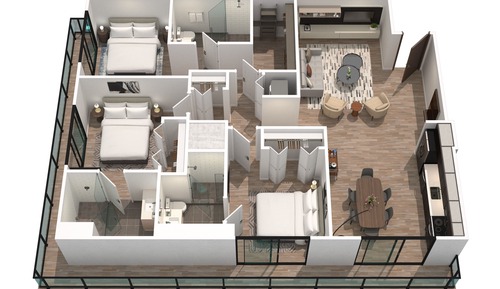 Apartamento, 3 habitaciones, vistas a la ciudad