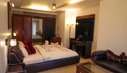 Suite estudio de lujo, 1 cama doble, vistas al jardín, planta baja