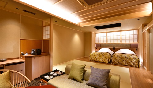 Habitación Confort con 2 camas individuales, no fumadores (Japanese-Western style, open-air bath)