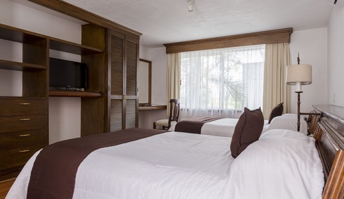 Habitación estándar, 2 camas dobles, vistas al jardín