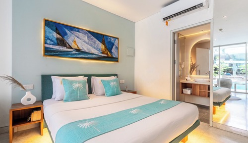 Estudio Deluxe, acceso a la piscina