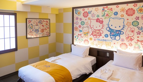 Habitación de diseño con 2 camas individuales, no fumadores (Hello Kitty)