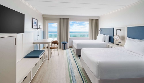 Habitación, 2 camas de matrimonio, accesible para personas con discapacidad, bañera (Oceanfront)