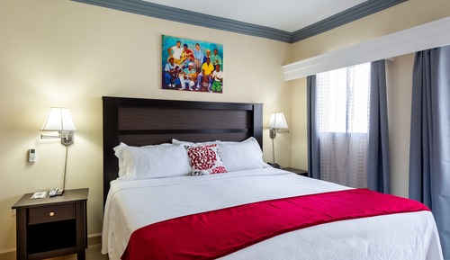 Suite estudio, 1 cama de matrimonio grande, cocina