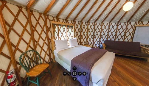 Estudio, no fumadores, vistas a la colina (Hillside Yurt,No Pets,Linens Included)