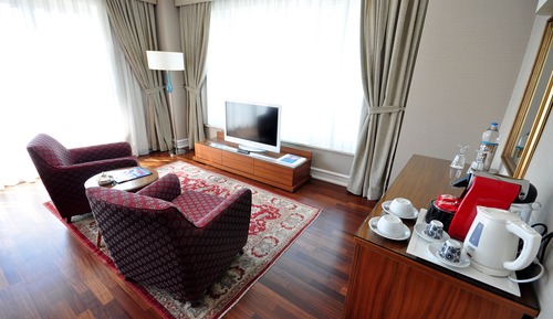Habitación Deluxe doble, 1 cama de matrimonio grande, vistas al mar