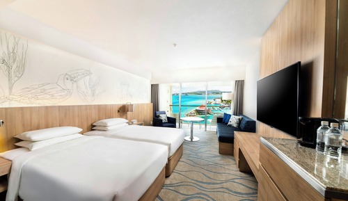 Habitación Deluxe con 2 camas individuales, no fumadores (Wing Beach View)
