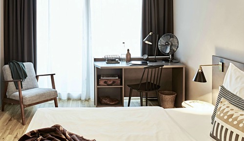 Habitación individual, 1 cama de matrimonio, no fumadores (Bold)