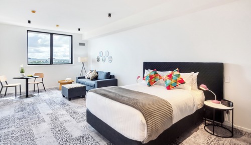 Estudio, 1 cama de matrimonio grande