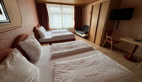 Habitación cuádruple económica, baño privado, vistas a la ciudad