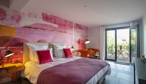 Habitación de lujo con 1 cama doble o 2 individuales, baño privado (L'Argens /Les Maures)