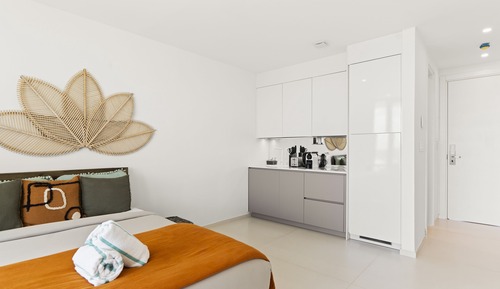 Estudio Confort, balcón, vistas a la playa