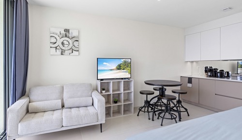 Estudio Deluxe, balcón, vistas a la playa