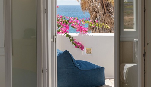 Habitación de lujo con 2 camas individuales, balcón, vistas al mar