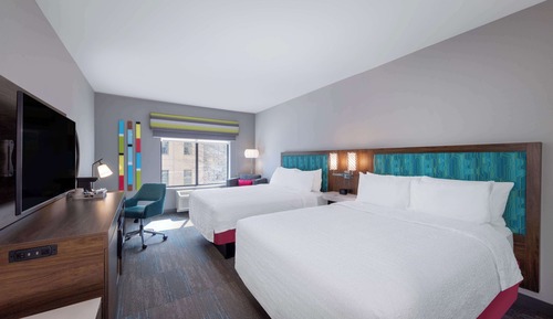 Habitación estándar, 2 camas de matrimonio, frigorífico